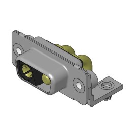 1 pcs - FCT from Molex 173107 2 Way Right Angle D-sub Connector Socket, 6.86mm Pitch, with 4-40 Screw Locks