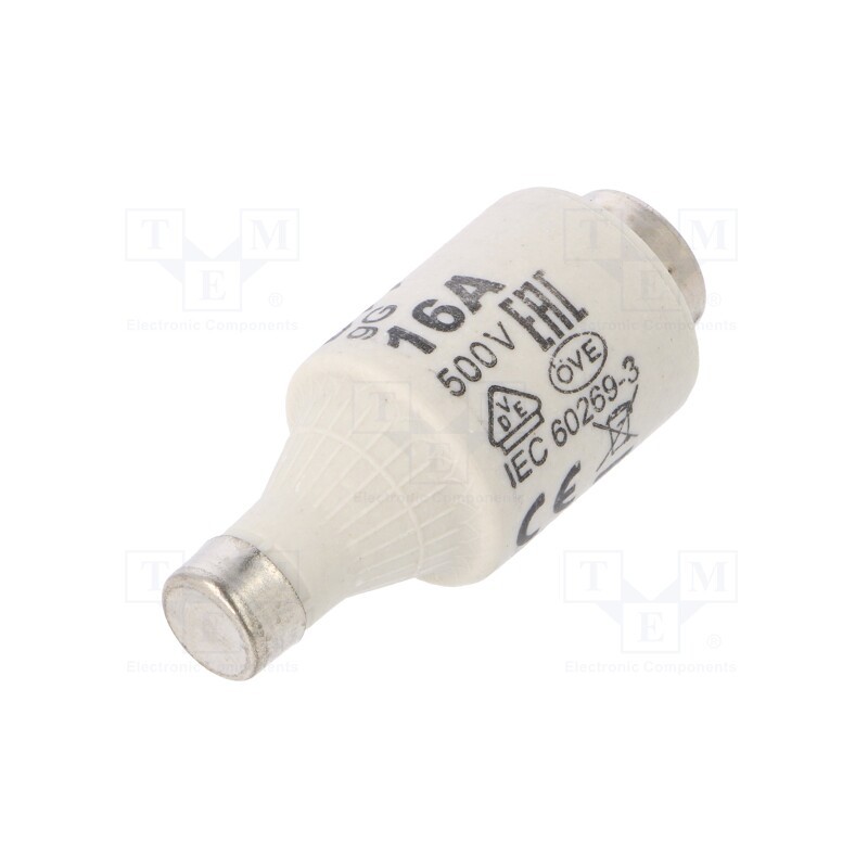 10 pcs : 2312405 - Fuse: fuse, gG, 16A, 500VAC, 250VDC, ceramic, DII, D