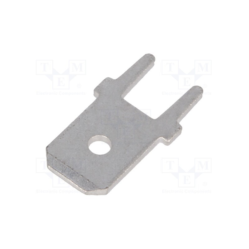50 pcs : 61-1536-11/0031 - Terminal: flat, 6.3mm, 0.8mm, male, THT, brass, Overall len: 14mm