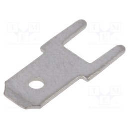 50 pcs : 61-1560-21/0030 - Terminal: flat, 4.8mm, 0.5mm, male, THT, Overall len: 12.8mm