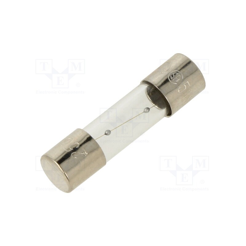 20 pcs : TSC-630MA - Fuse: fuse, time-lag, 630mA, 250VAC, glass, 5x20mm, brass, TSC, bulk