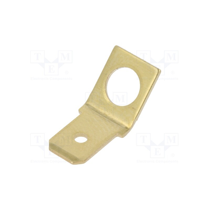 50 pcs : 61-2257-31/0000 - Terminal: flat, 6.3mm, 0.8mm, male, M5, screw, brass, angled 45°