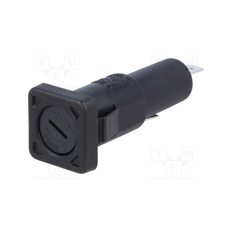 10 pcs : R3-38 - Fuse holder, cylindrical fuses, 6.3x32mm, 10A, on panel, 250VAC