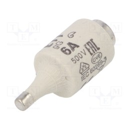 10 pcs : 2312403 - Fuse: fuse, gG, 6A, 500VAC, 500VDC, ceramic, DII, D