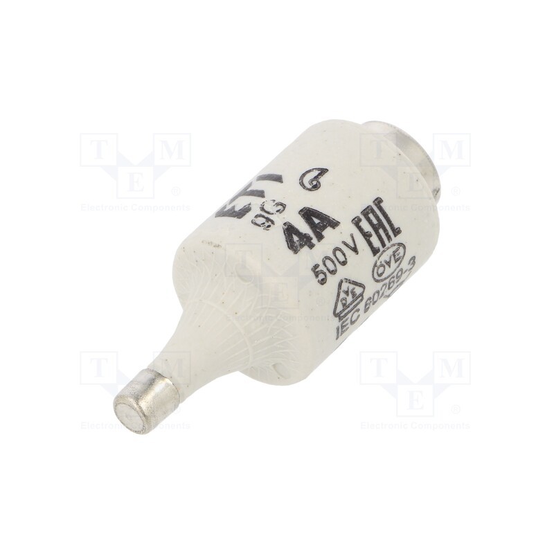 10 pcs : 2312402 - Fuse: fuse, gG, 4A, 500VAC, 500VDC, ceramic, DII, D