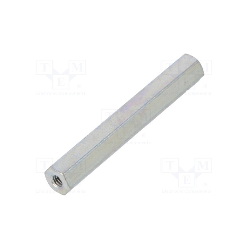 50 pcs : 122X35 - Screwed spacer sleeve, 35mm, Int.thread: M2,5, hexagonal, steel
