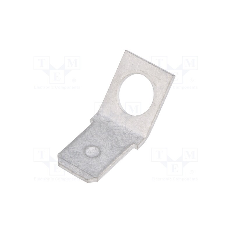 50 pcs : 61365-1 - Terminal: flat, 6.3mm, 0.8mm, male, M5, screw, brass, tinned