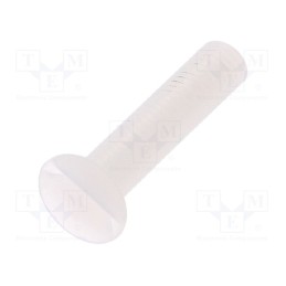 50 pcs : 8G202V50310 - Screw, M5x25, 0.8, Head: countersunk, slotted, 1,4mm, polyamide