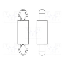 50 pcs : 8G806V42839 - PCB distance, polyamide 66, L: 10mm, latch/latch, black, UL94V-2