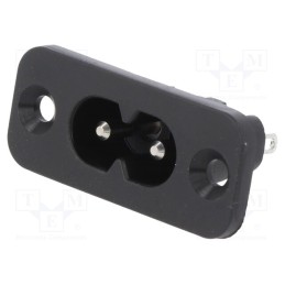 10 pcs : 6160.0004 - Connector: AC supply, socket, male, 2.5A, 250VAC, IEC 60320, 2571