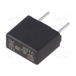 20 pcs : 0697A2000-01 - Fuse: fuse, time-lag, 2A, 250VAC, 63VDC, 8.4x4x7.8mm, RSTA, bag