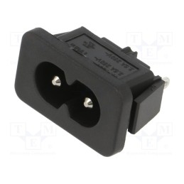10 pcs : 6160.0006 - Connector: AC supply, socket, male, 2.5A, 250VAC, IEC 60320, 2571