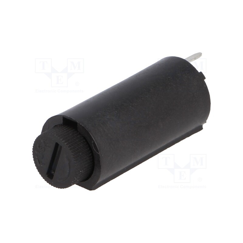 10 pcs : PTF/45 - Fuse holder, cylindrical fuses, THT, 5x20mm, -30÷85°C, 10A, black