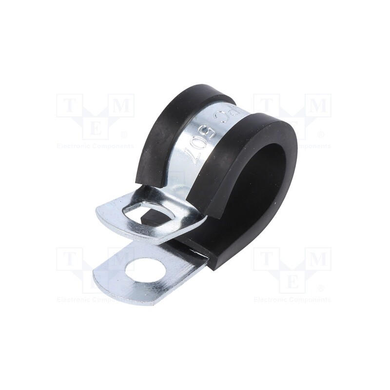 10 pcs : LKD1507A - Fixing clamp, ØBundle : 14.3÷15.9mm, W: 13mm, steel, SL, W1