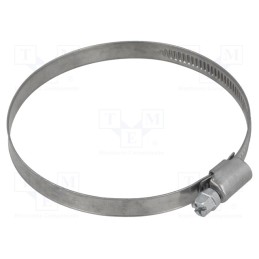 10 pcs : D2070 - Worm gear clamp, W: 9mm, Clamping: 70÷90mm, chrome steel AISI 430