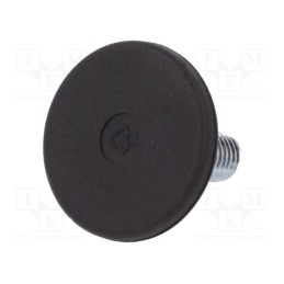 10 pcs : LX.30-SW17-M10X18-S - Foot, rigid,with screwdriver slot,with lever, Base dia: 30mm