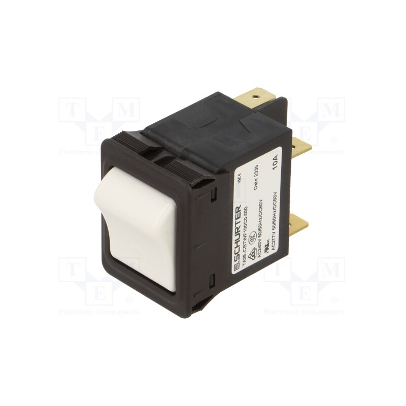 10 pcs : 6162.016 - Connector: AC supply, socket, male, 10A, 250VAC, IEC 60320, C14 (E)