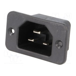 10 pcs : 6173.0003 - Connector: AC supply, socket, male, 16A, 250VAC, IEC 60320, C22