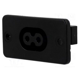 10 pcs : 6180.0042 - Connector: AC supply, socket, female, 2.5A, 250VAC, IEC 60320, D