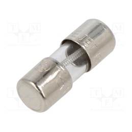20 pcs : 2JS 1-R - Fuse: fuse, time-lag, 1A, 350VAC, cylindrical,glass, 5x15mm, brass