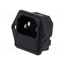 10 pcs : 6200.21 - Connector: AC supply, socket, male, 10A, 250VAC, IEC 60320, C14 (E)