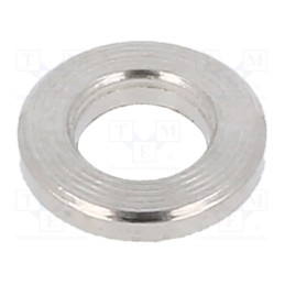 50 pcs : 316/3.2X01 - Spacer sleeve, 1mm, cylindrical, brass, nickel, Out.diam: 6mm