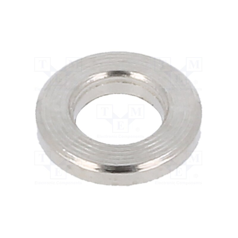 50 pcs : 316/3.2X01 - Spacer sleeve, 1mm, cylindrical, brass, nickel, Out.diam: 6mm