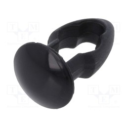 50 pcs : 3331 - Rivet, polyamide, Rivet diam: 5.6mm, L.rivet: 4.8mm, black, UL94V-2