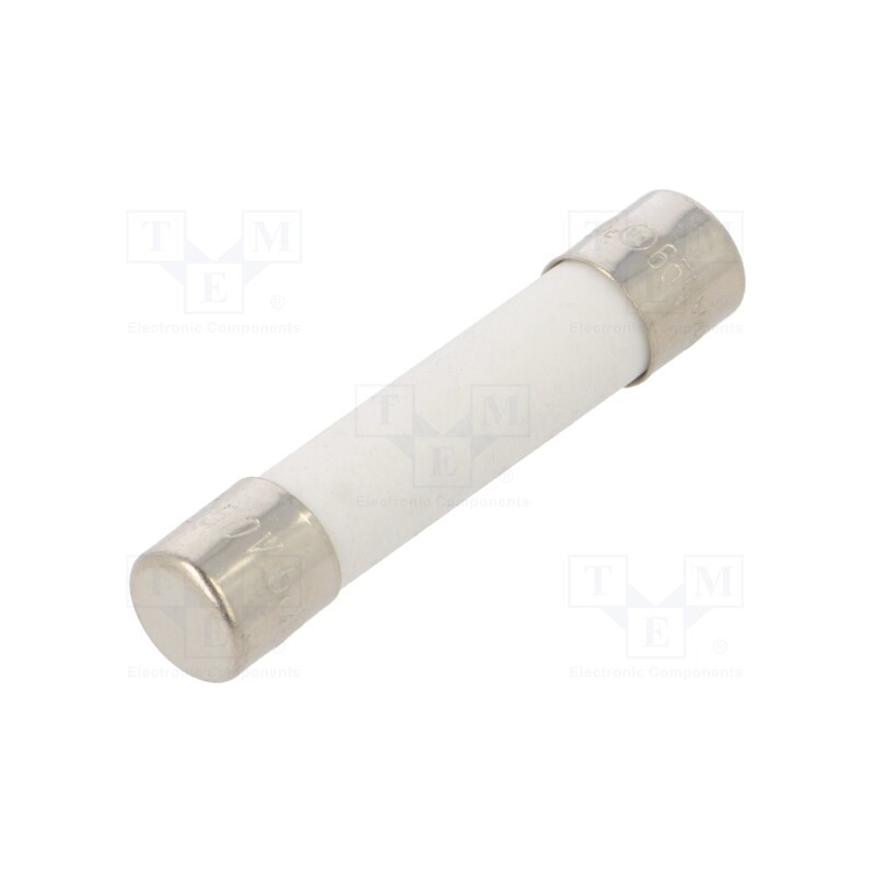 10 pcs : FCA-500MA - Fuse: fuse, quick blow, 500mA, 250VAC, ceramic, 6.3x32mm, brass
