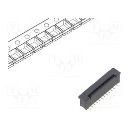 10 pcs : 62674-201121ALF - FFC/FPC, PIN: 20, ZIF, SMT, 50V, 500mA, gold-plated, vertical, FCI
