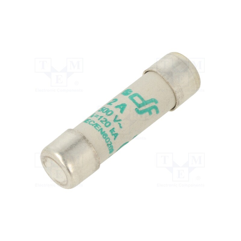 20 pcs : 440102 - Fuse: fuse, aM, 2A, 500VAC, ceramic,cylindrical,industrial