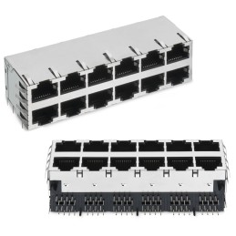 1 pcs - Wurth Elektronik WR-MJ Series Female RJ45 Connector, PCB Mount, Nickel Plated Bronze Shield