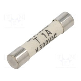 10 pcs : 8020.5011.G - Fuse: fuse, time-lag, 1A, 500VAC, 400VDC, ceramic,cylindrical, SHT