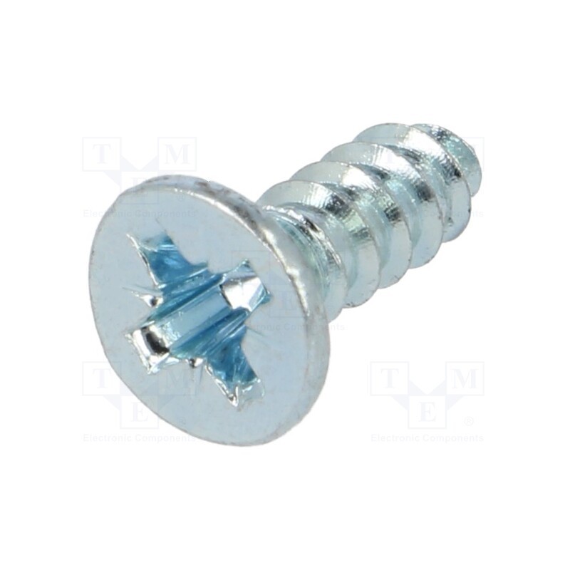 500 pcs : 2105748 - Screw, for metal, 3.9x13, Head: countersunk, Pozidriv, PZ2, zinc