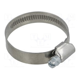 10 pcs : DD2032 - Worm gear clamp, W: 12mm, Clamping: 32÷50mm, DD, W2, DIN 3017