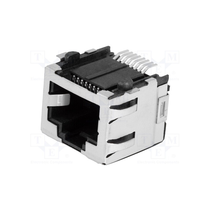 10 pcs : 6339160-1 - Socket, RJ45, PIN: 8, Cat: 5, shielded, gold-plated, Layout: 8p8c, SMT