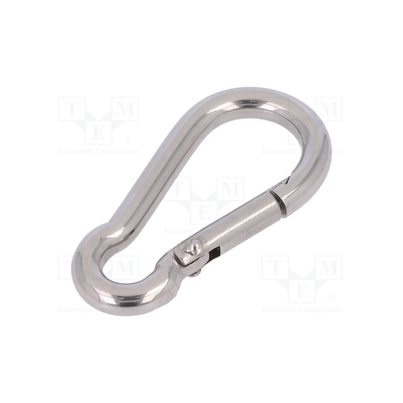10 pcs : KAR-4-A4 - Carabiner, acid resistant steel A4, for rope, L: 40mm, 4mm
