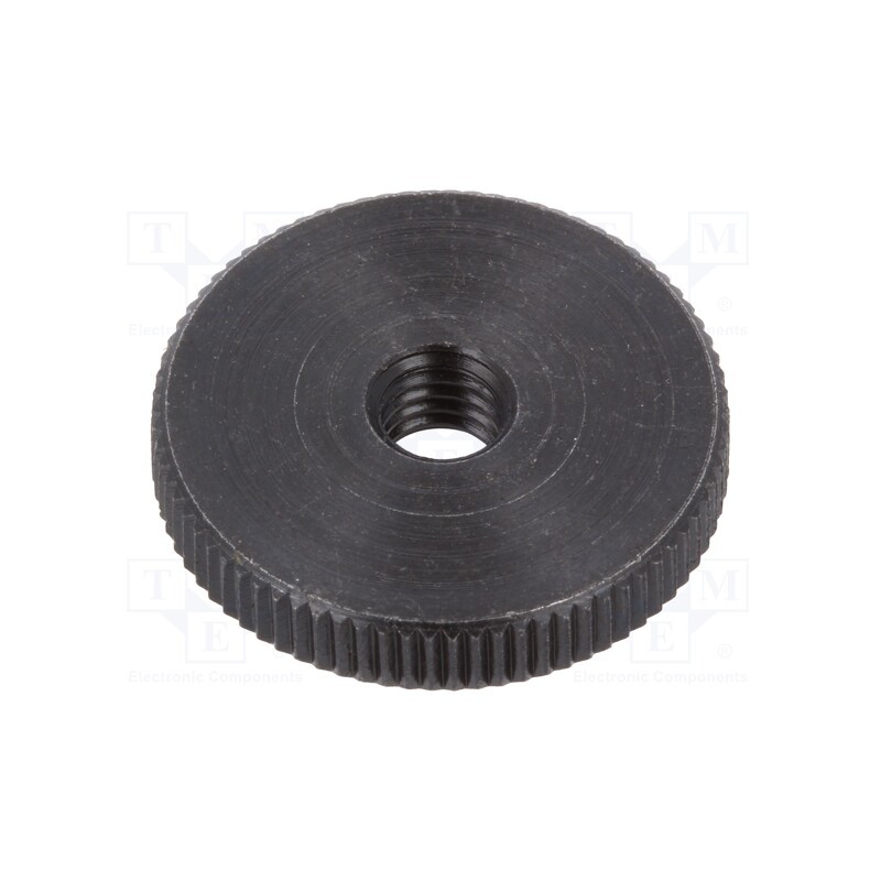 10 pcs : DIN 467-M5 - Knob, Ø: 20mm, Int.thread: M5, H: 5mm, steel, DIN 467, knurled