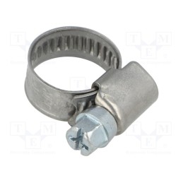 10 pcs : D2010 - Worm gear clamp, W: 9mm, Clamping: 10÷16mm, chrome steel AISI 430