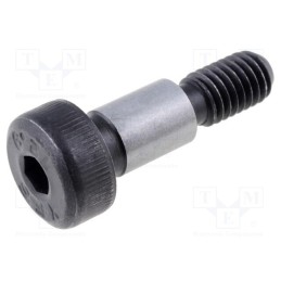 10 pcs : ISO 7379-6-M5-10 - Shoulder screw, steel, M5, 0.8, Thread len: 9.5mm, hex key, HEX 3mm
