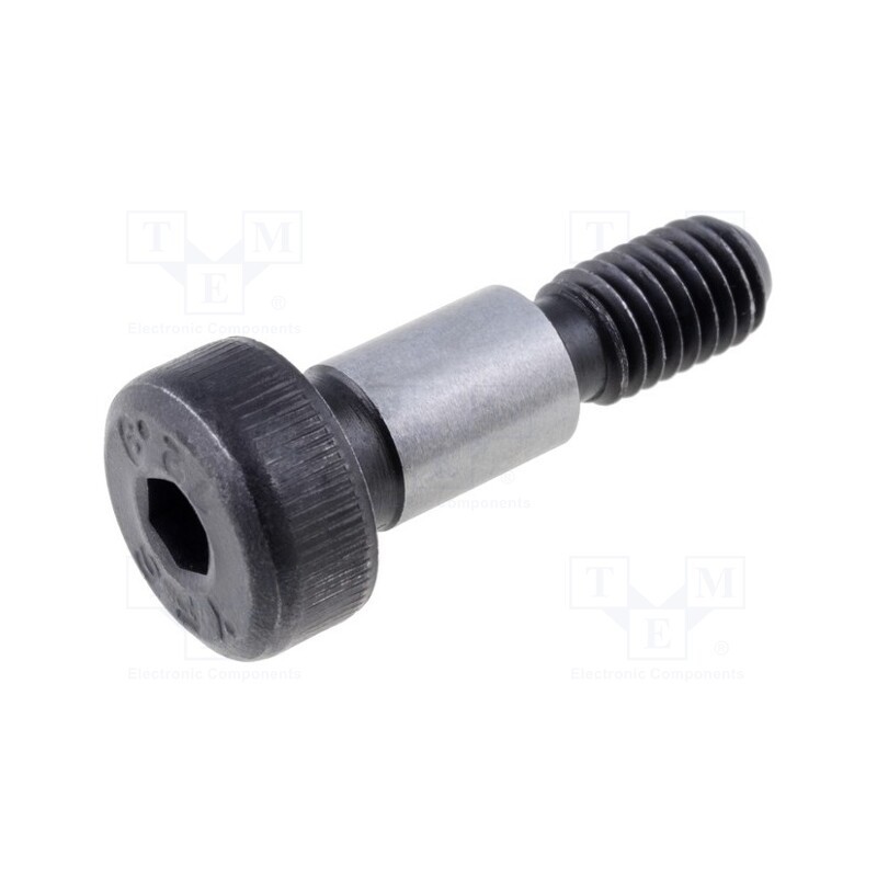 10 pcs : ISO 7379-6-M5-10 - Shoulder screw, steel, M5, 0.8, Thread len: 9.5mm, hex key, HEX 3mm