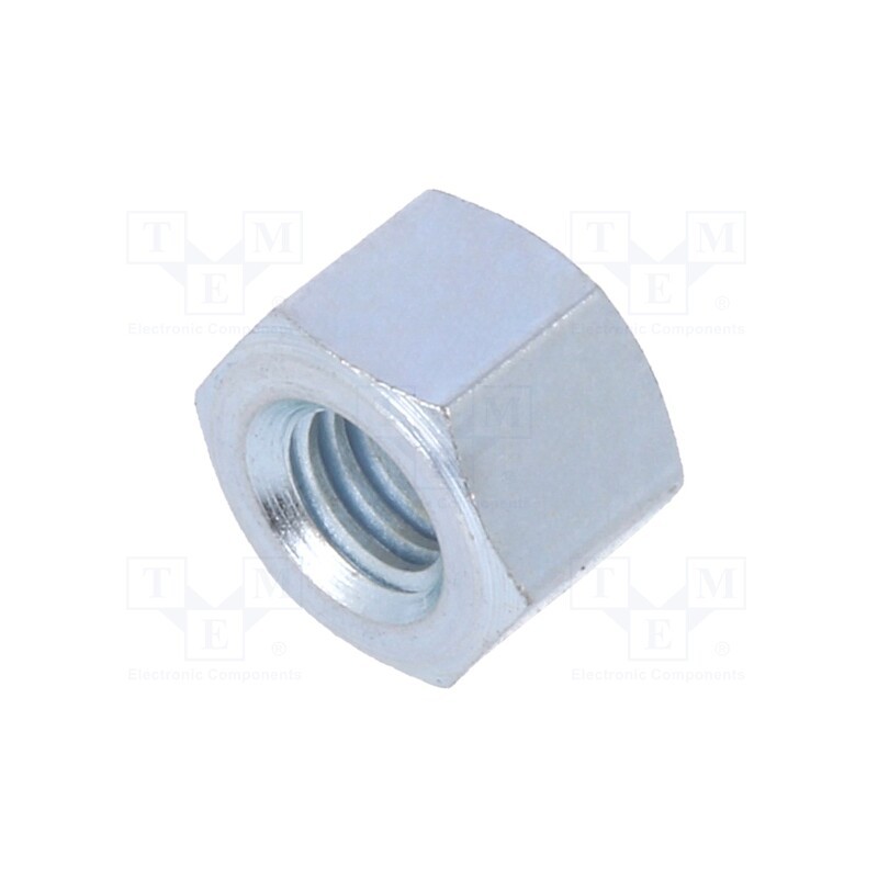 50 pcs : 126X05 - Screwed spacer sleeve, 5mm, Int.thread: M4, hexagonal, steel, zinc