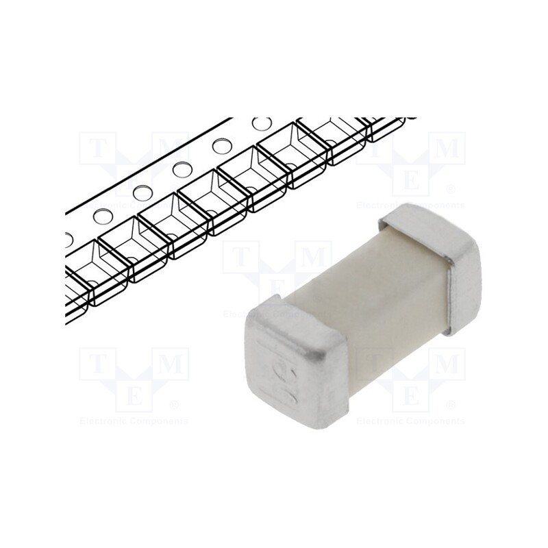 10 pcs : 158000.2,5 - Fuse: fuse, time-lag, 2.5A, 125VAC, 125VDC, SMD, ceramic, brass, 2410
