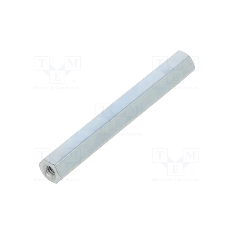 50 pcs : 122X40 - Screwed spacer sleeve, 40mm, Int.thread: M2,5, hexagonal, steel