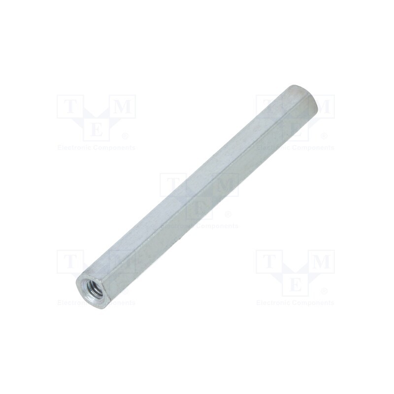 50 pcs : 1212X35 - Screwed spacer sleeve, 35mm, Int.thread: M2,5, hexagonal, steel