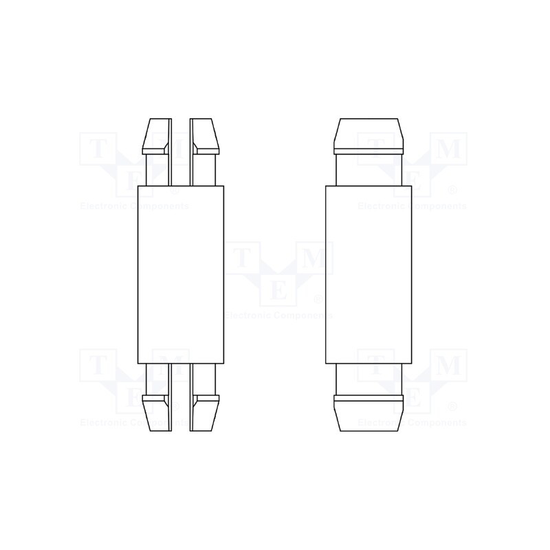 50 pcs : 8G802V40545 - PCB distance, polyamide 66, L: 25.4mm, latch/latch, natural