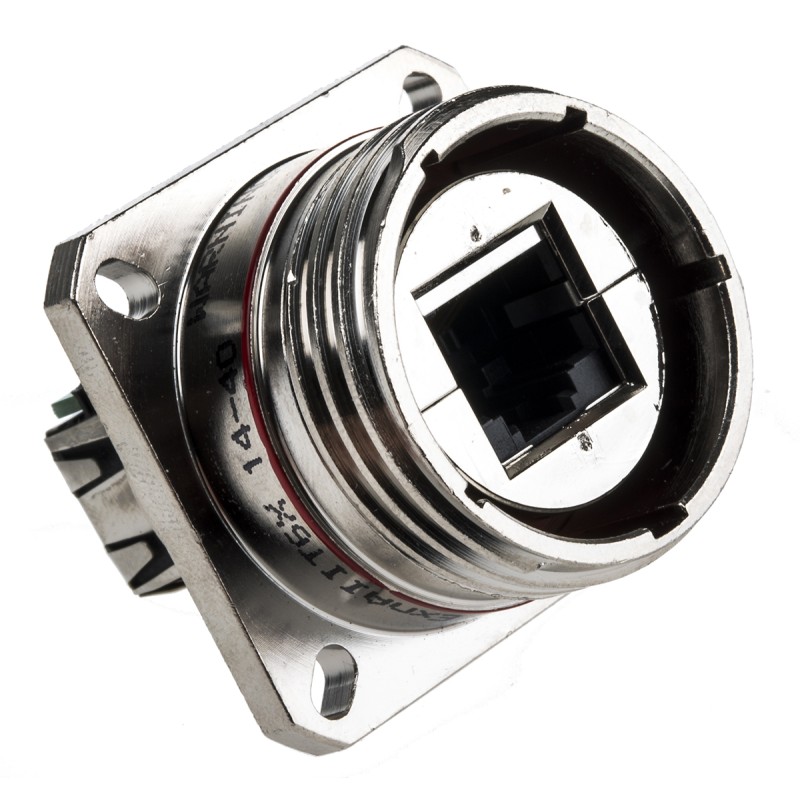 1 pcs - Amphenol RJFTVX Series Female RJ45 Connector, Panel Mount, Cat5e