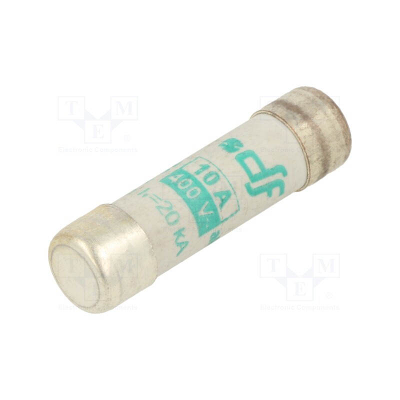20 pcs : 411210 - Fuse: fuse, aM, 10A, 400VAC, ceramic,cylindrical,industrial