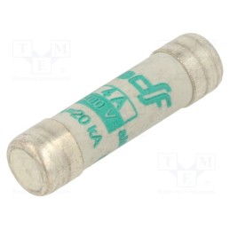 20 pcs : 411204 - Fuse: fuse, aM, 4A, 400VAC, ceramic,cylindrical,industrial, 8x31mm
