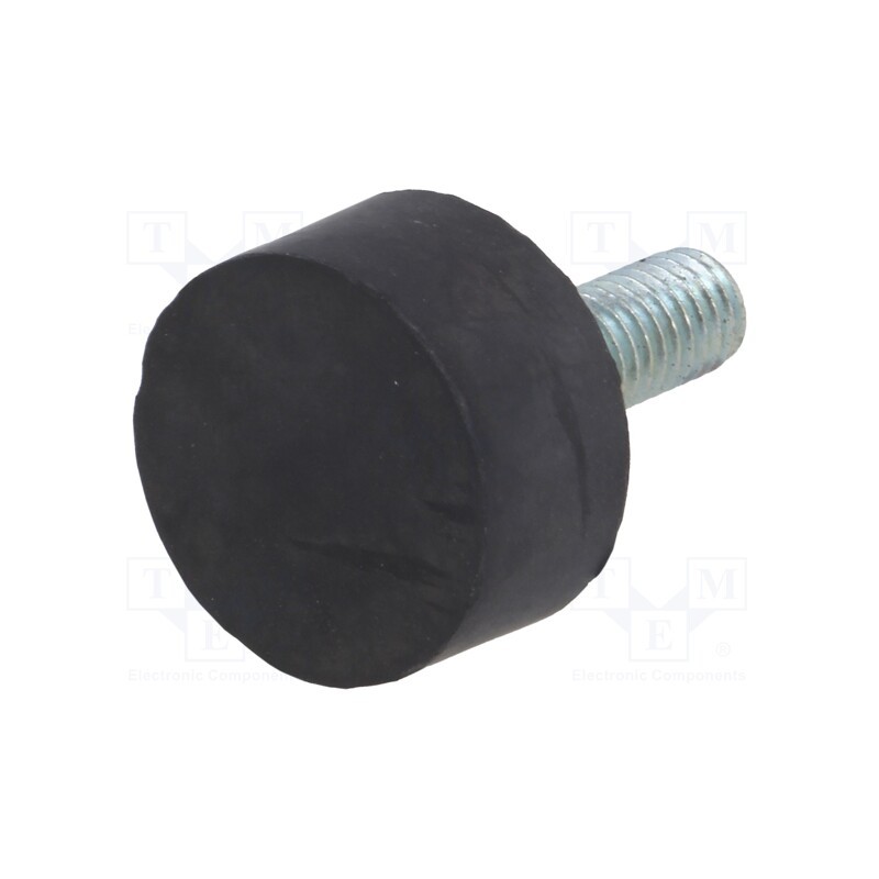 10 pcs : DVA.4-20-10-M6-18-40 - Vibroisolation foot, Ø: 20mm, H: 10mm, Shore hardness: 40±5, 240N